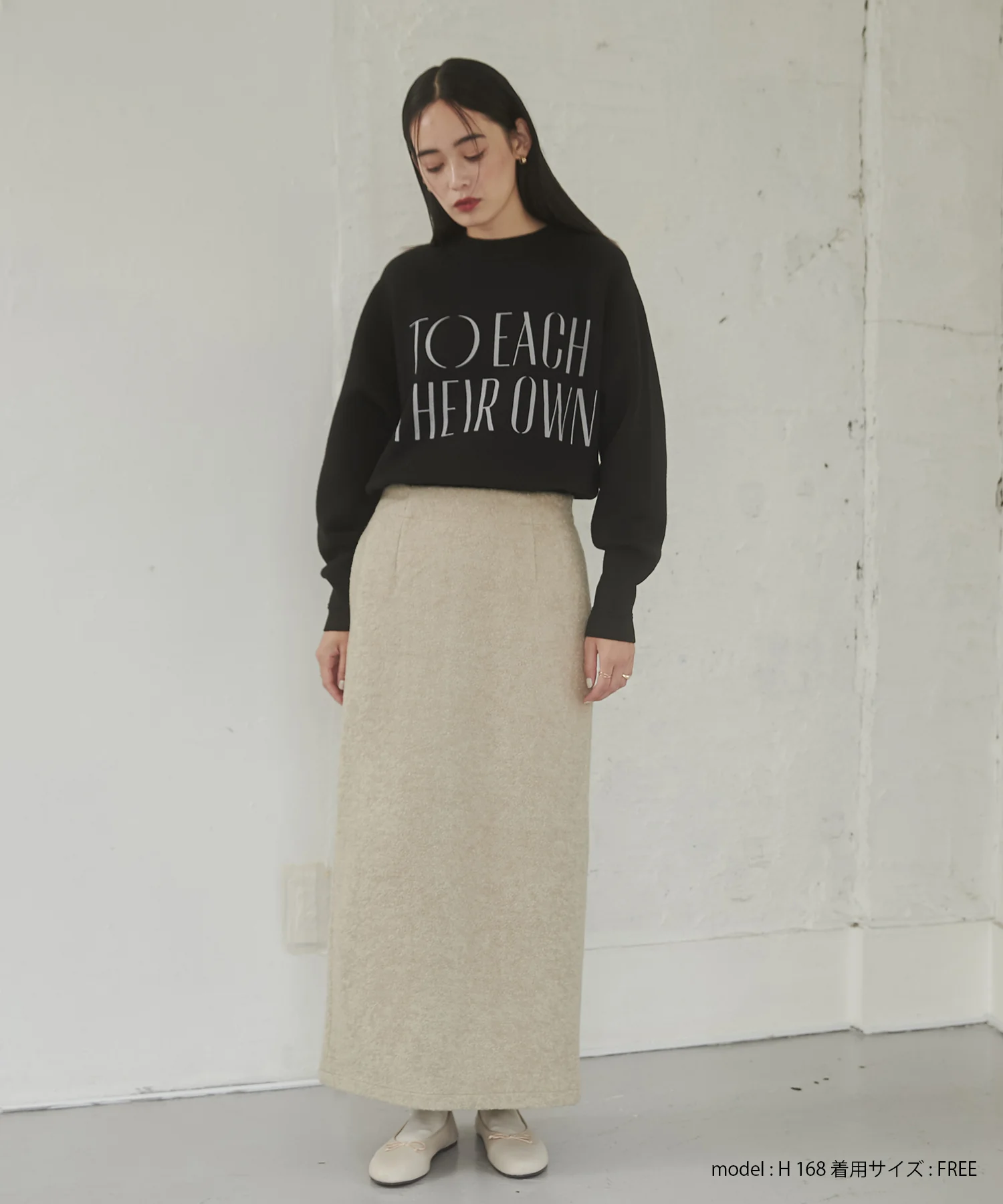 【WEB限定/別注】【新色追加】スウェットライクロゴニット