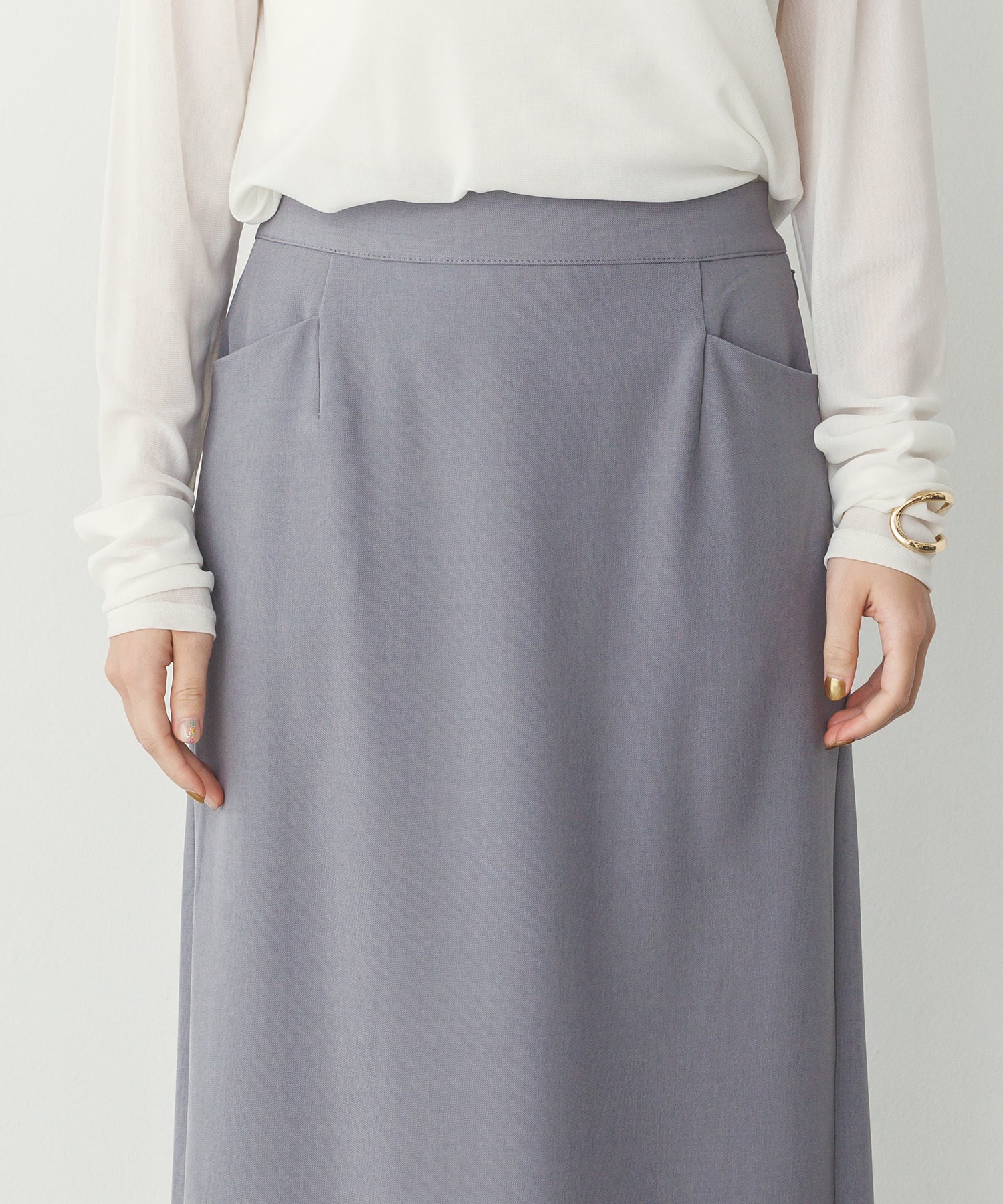 ストレッチポリツイル ナロースカート