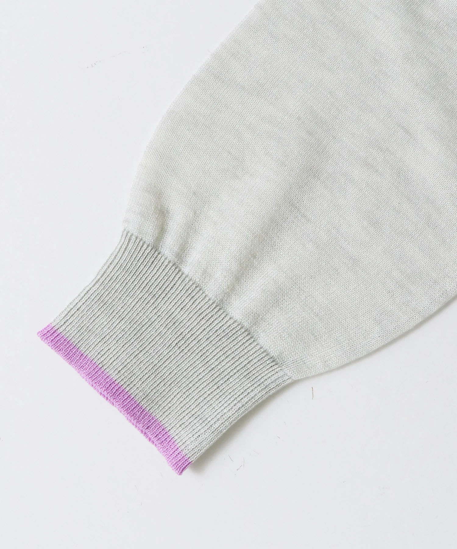 バイカラー シアーニットカーデ