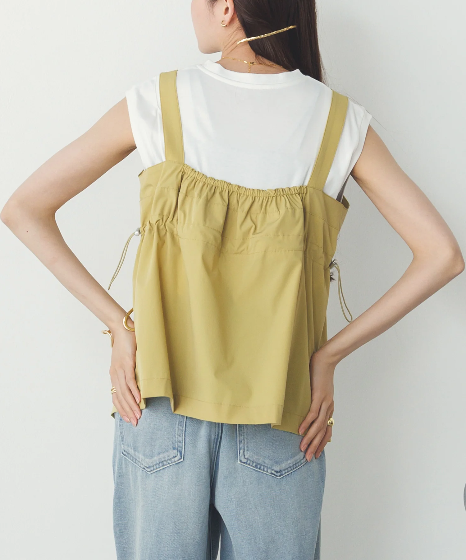 【接触冷感】2WAY バックドロストビスチェ