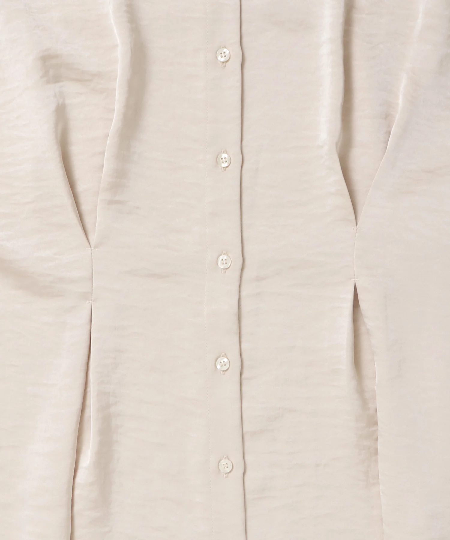 マットサテン タックシャツ