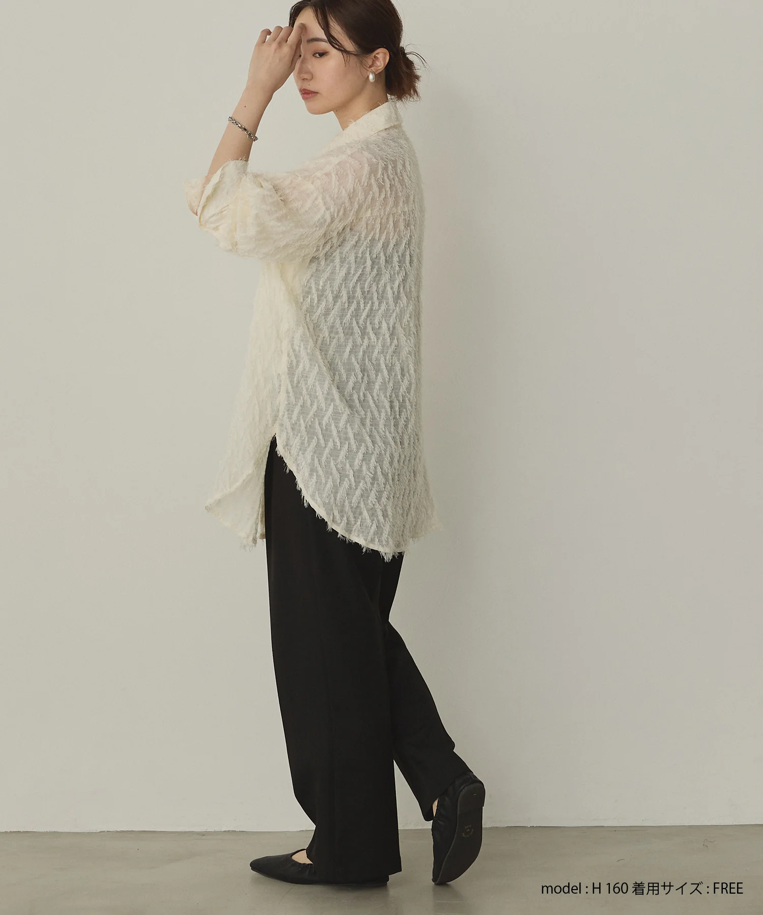 フェザーライク オーバーシアーシャツ