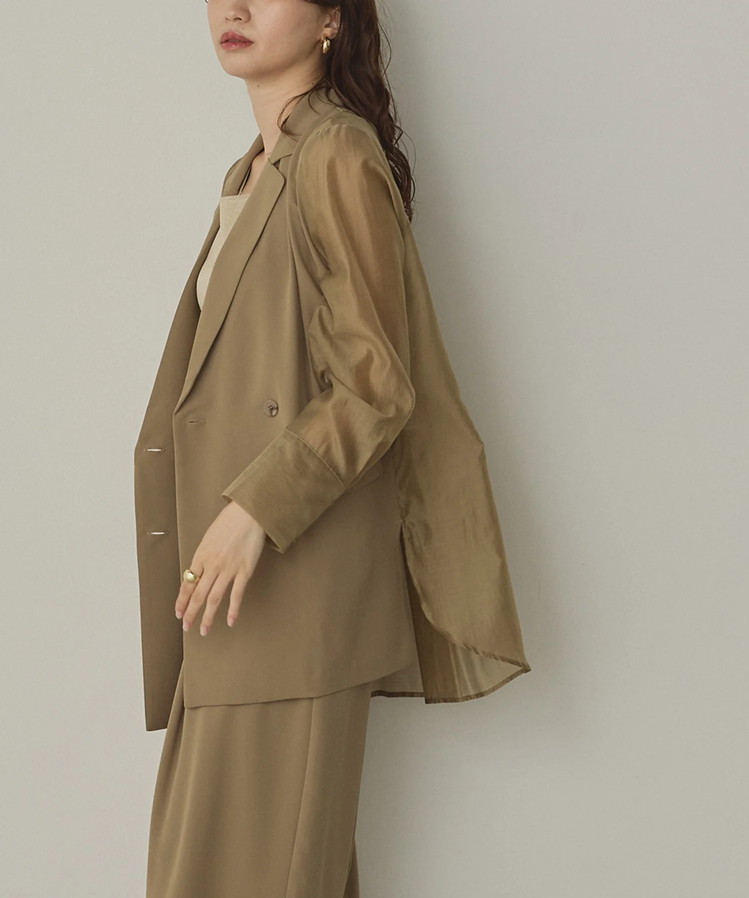 ポリツイル シアーテーラードジャケット