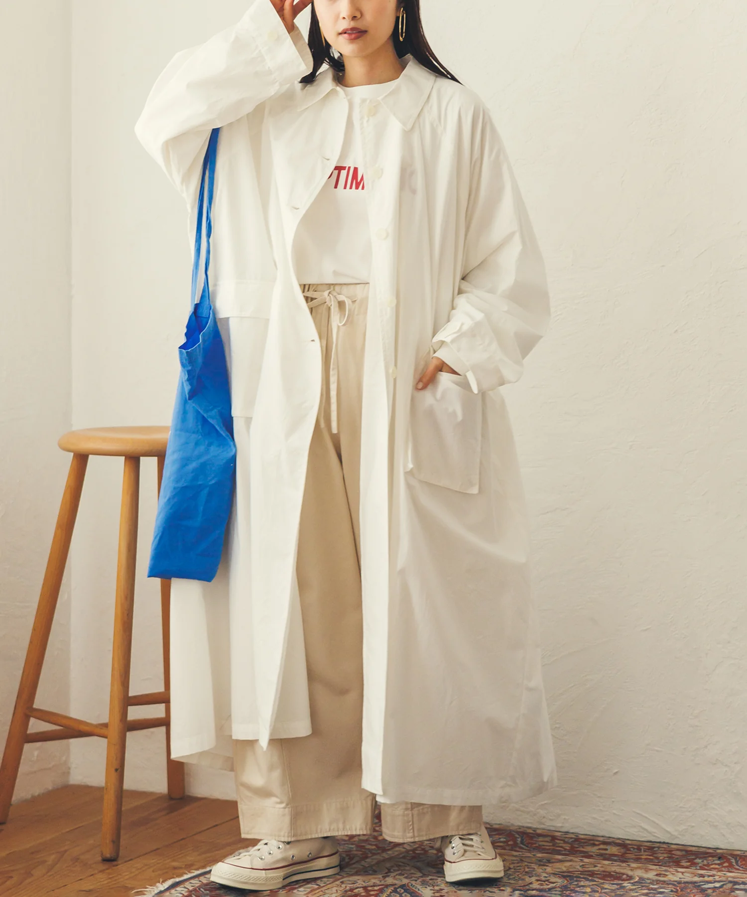 バックタックステンカラーコート