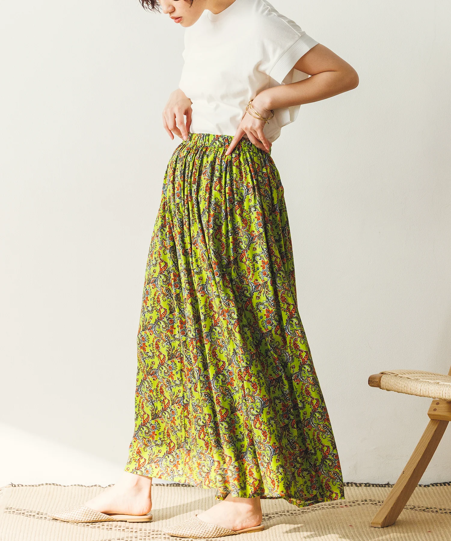 プリントフレアスカート