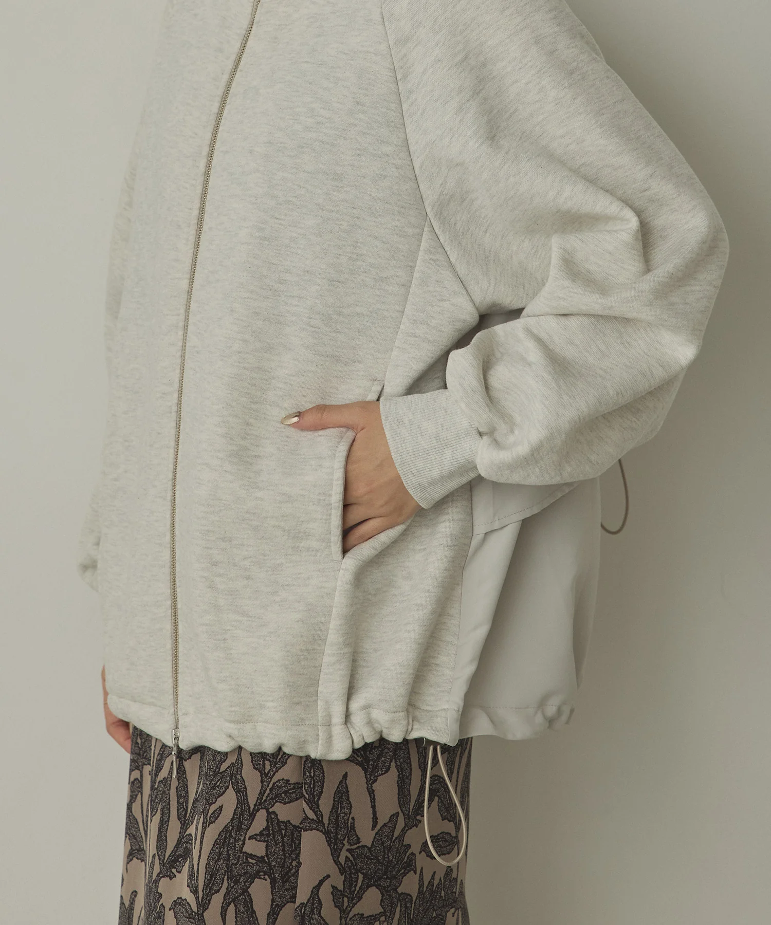 裏起毛 Wジップブルゾン