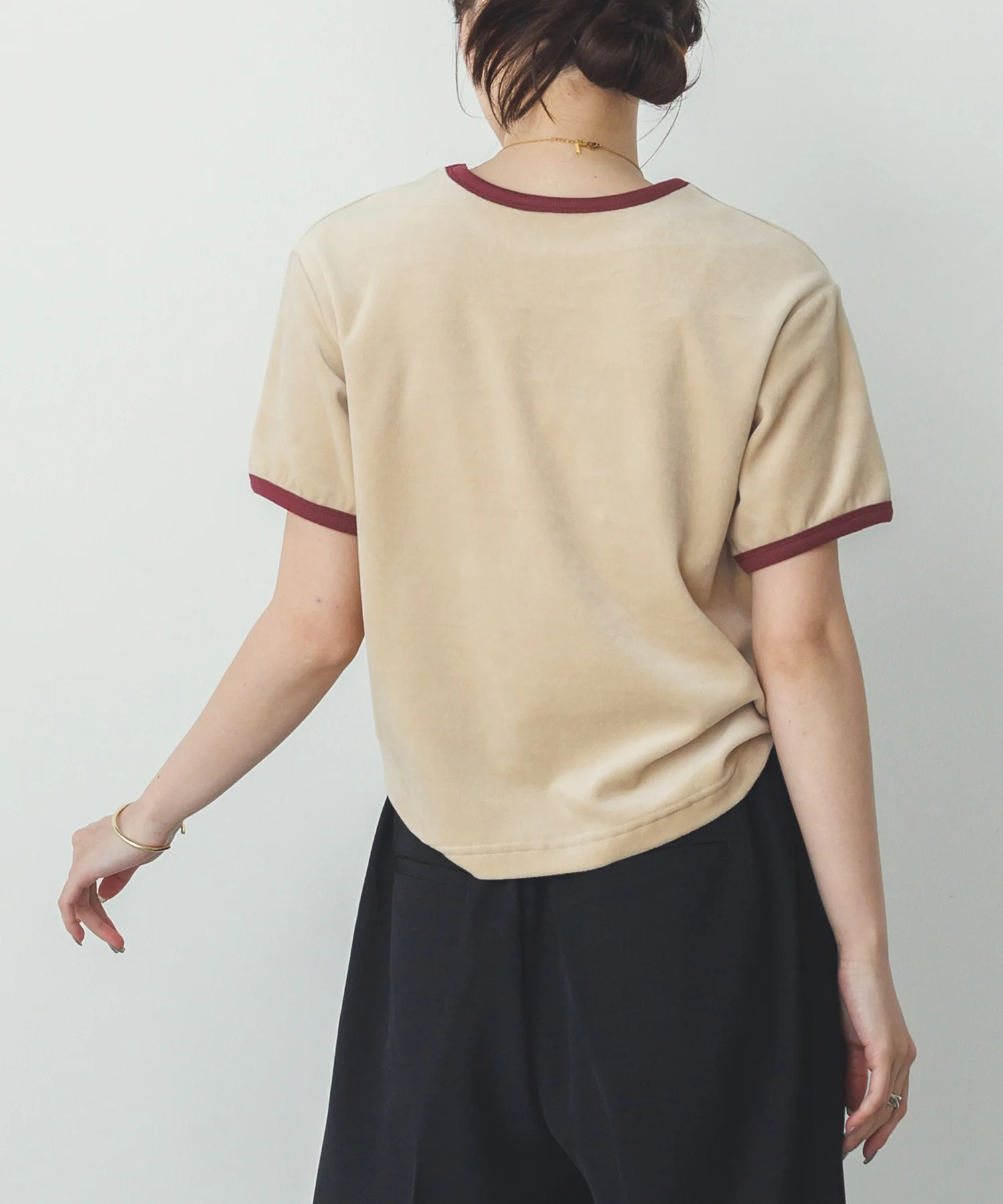 ベロア リンガーTシャツ