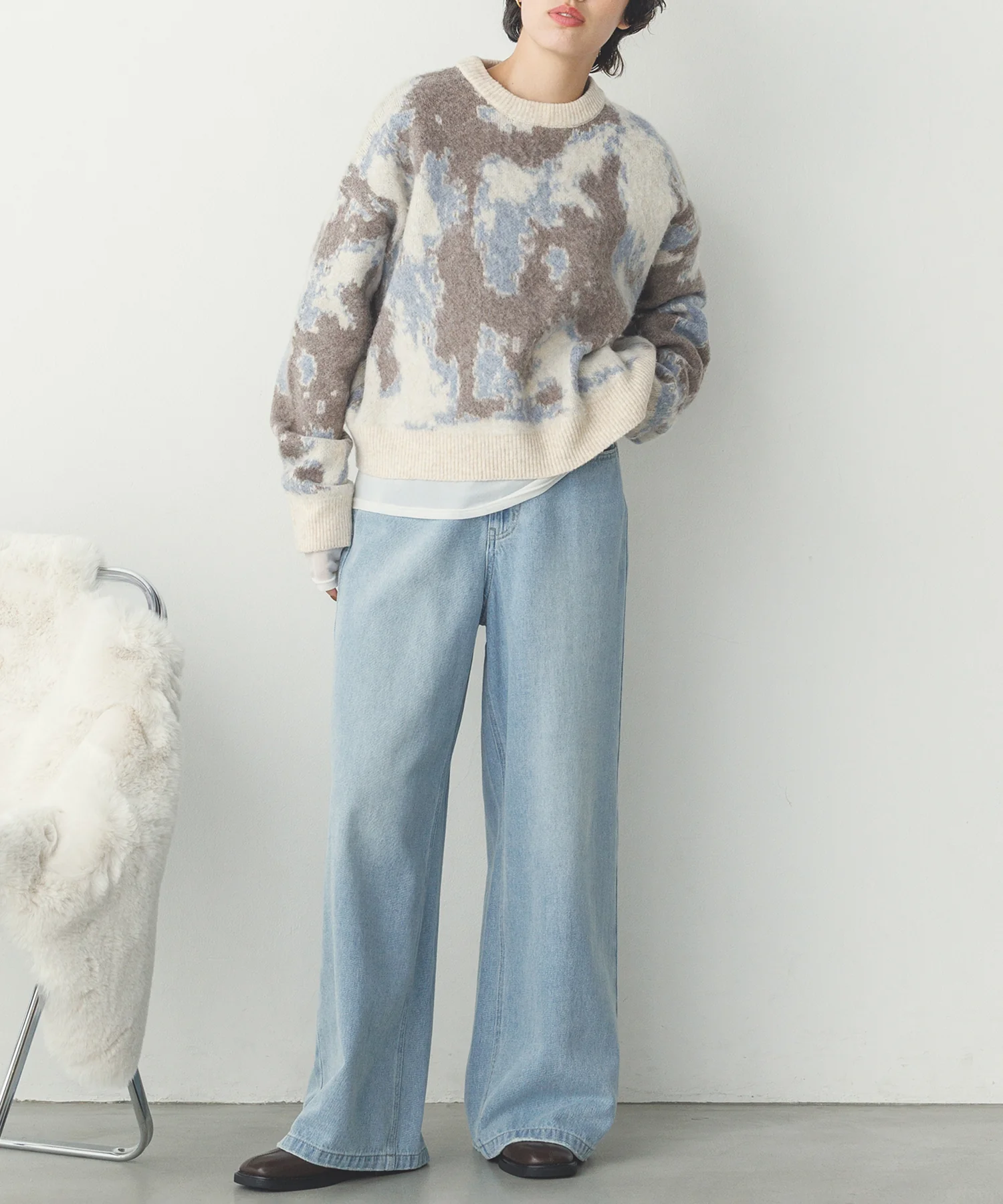 デニム/ツイル バギーパンツ