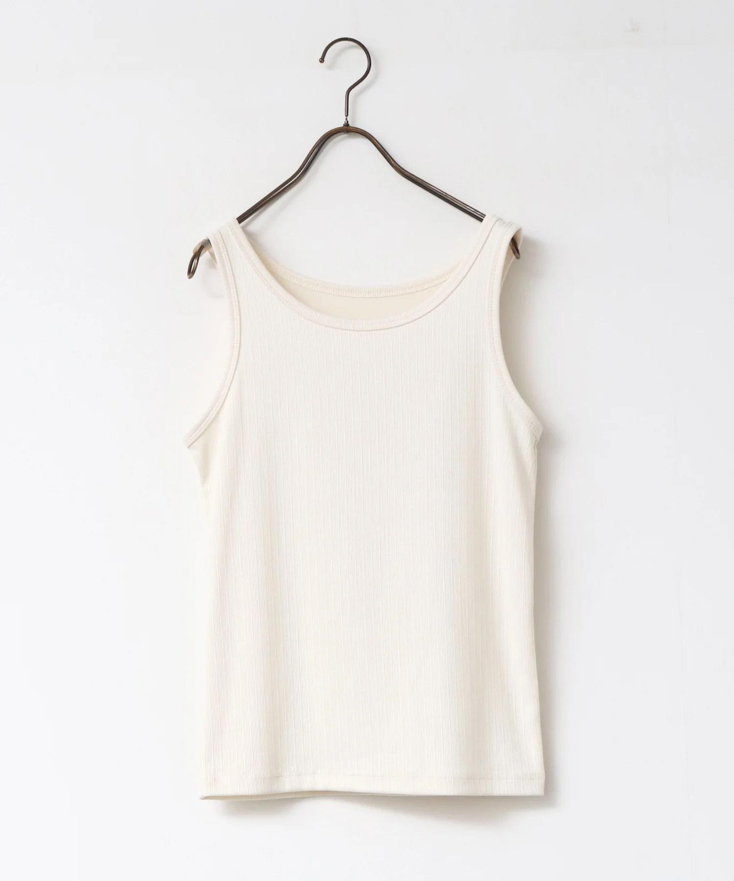 2枚重ね リブタンクトップ