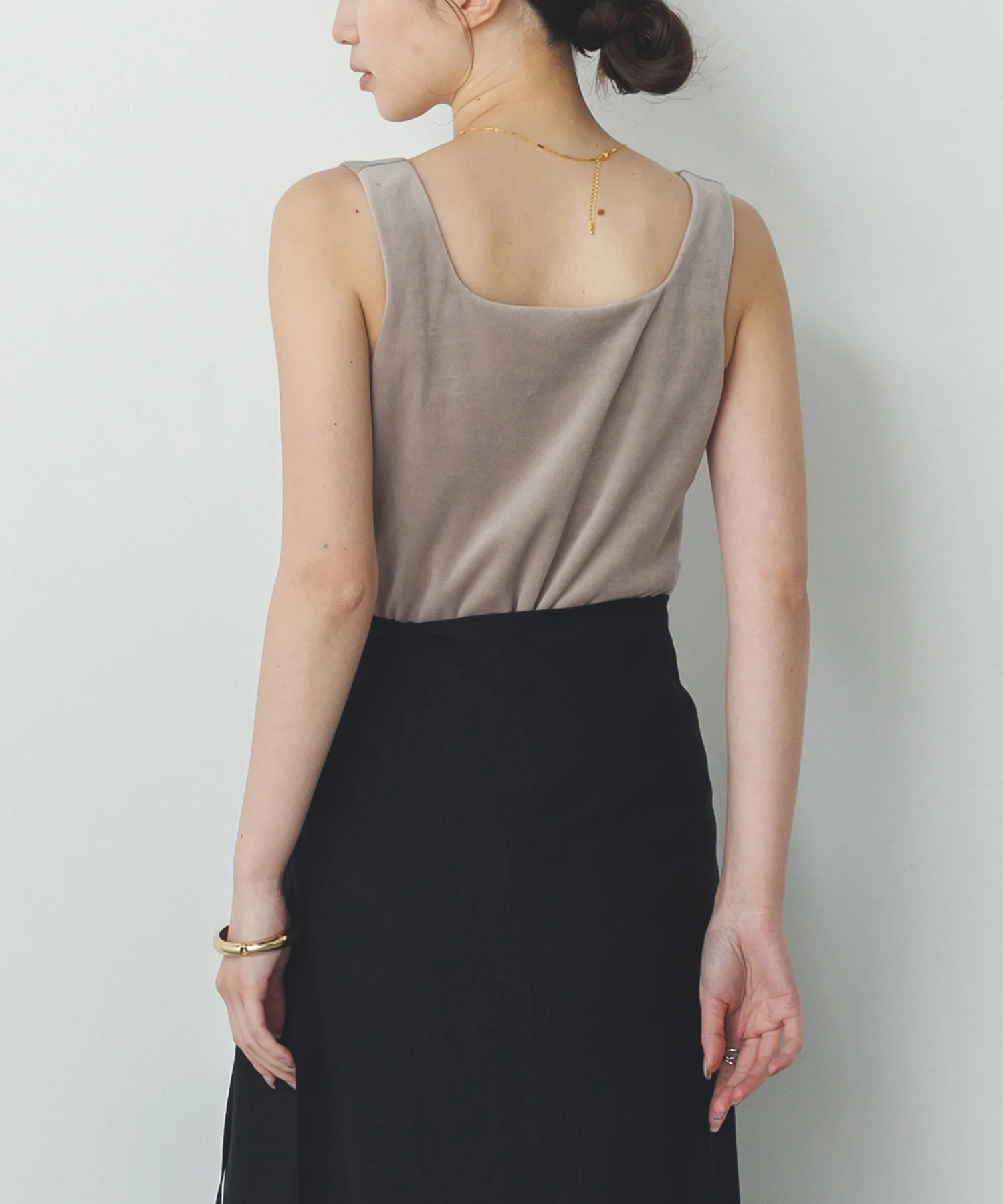 前後2WAY ベロア スクエアタンク