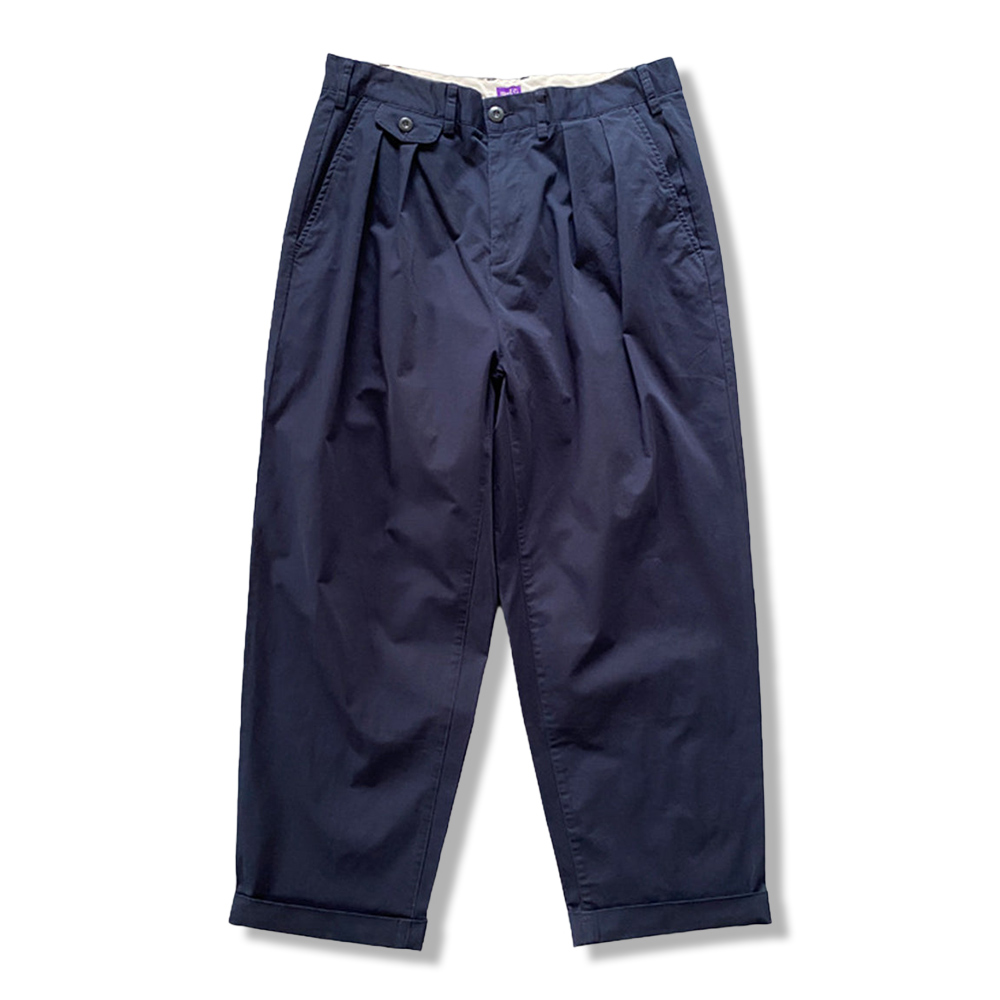 アメカジ　「ラッキーレッドドローコード」付き 2本タック入りチノパンツ