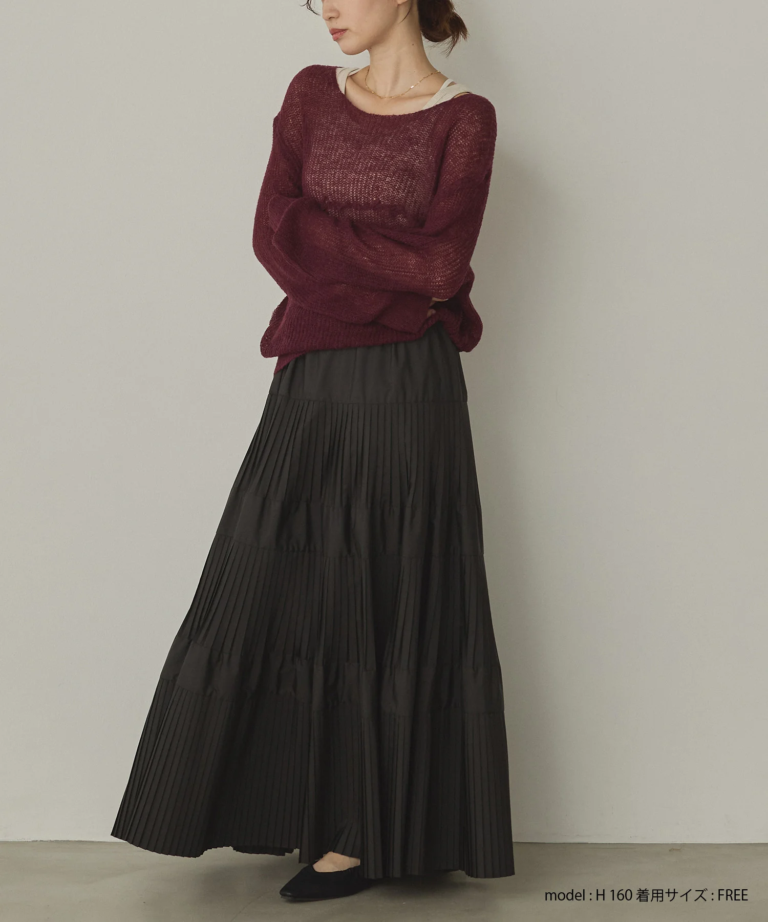 アルパカニット ロゴシアートップス