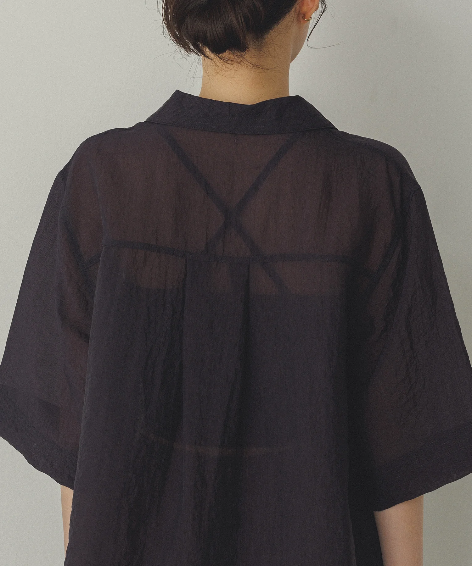 半袖 ツヤシアーシャツ