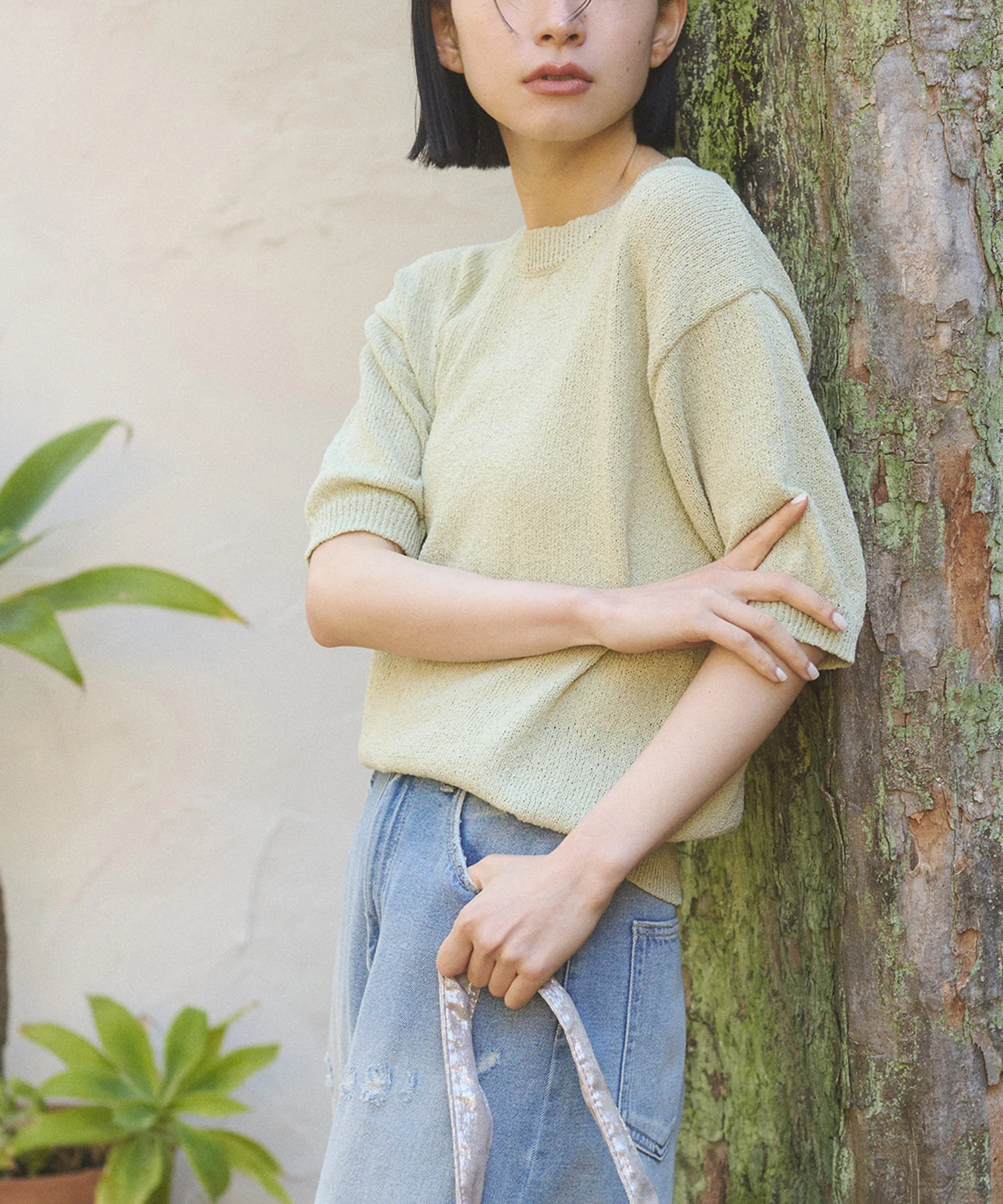 【別注】ハーフスリーブ サマーニット