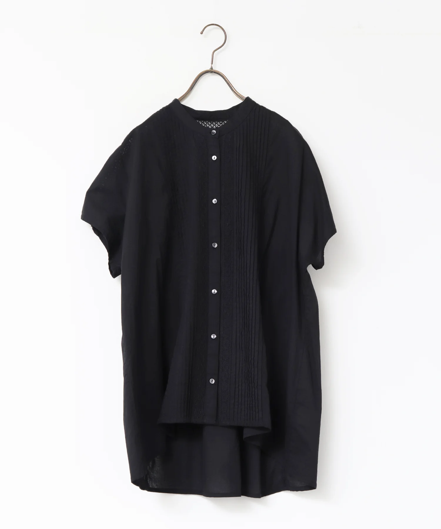 ピンタック レースシャツ