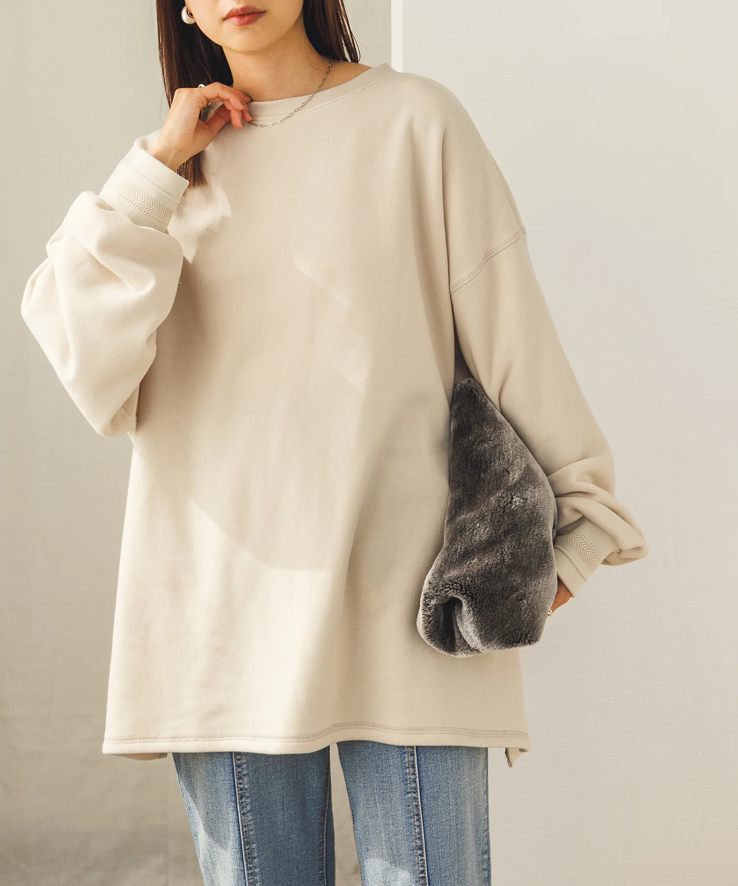 裏起毛オーバーサイズスウェット