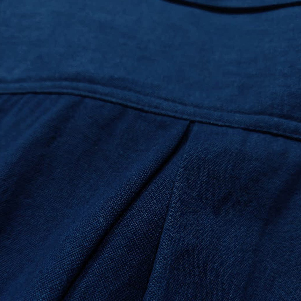 藍抜染トンボ柄コットン半袖Ｔシャツ