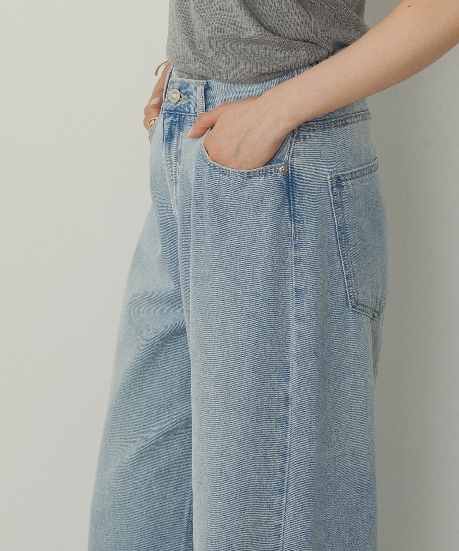 オーバーダイ デニムバギーパンツ