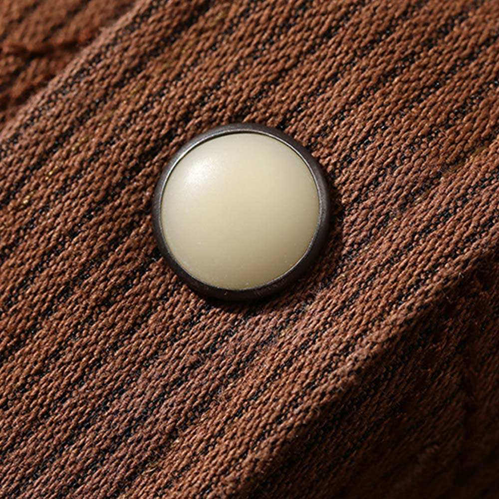 アメカジ　ウエスタンレトロ風刺繍ストライプシャツ