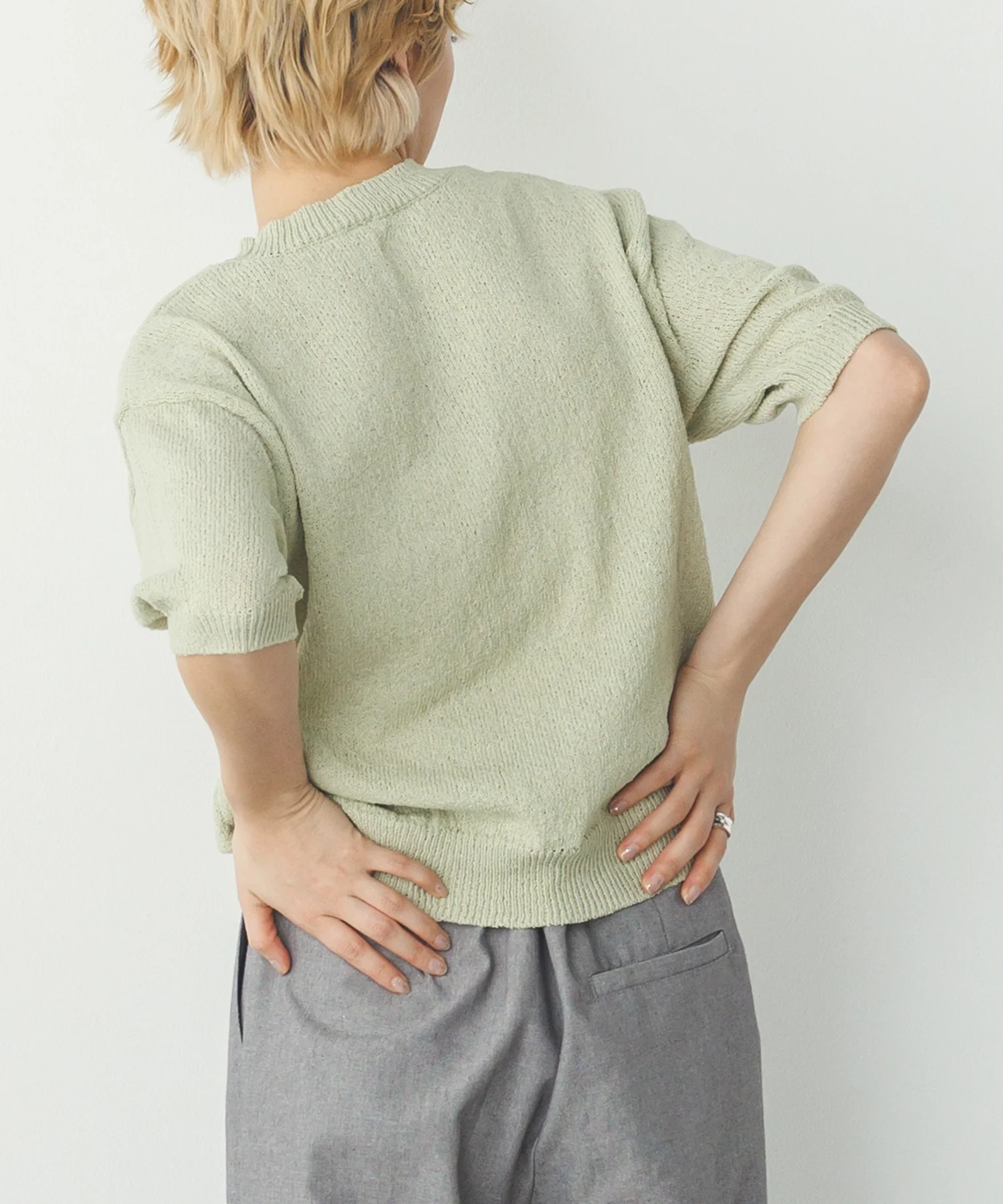 【別注】ハーフスリーブ サマーニット