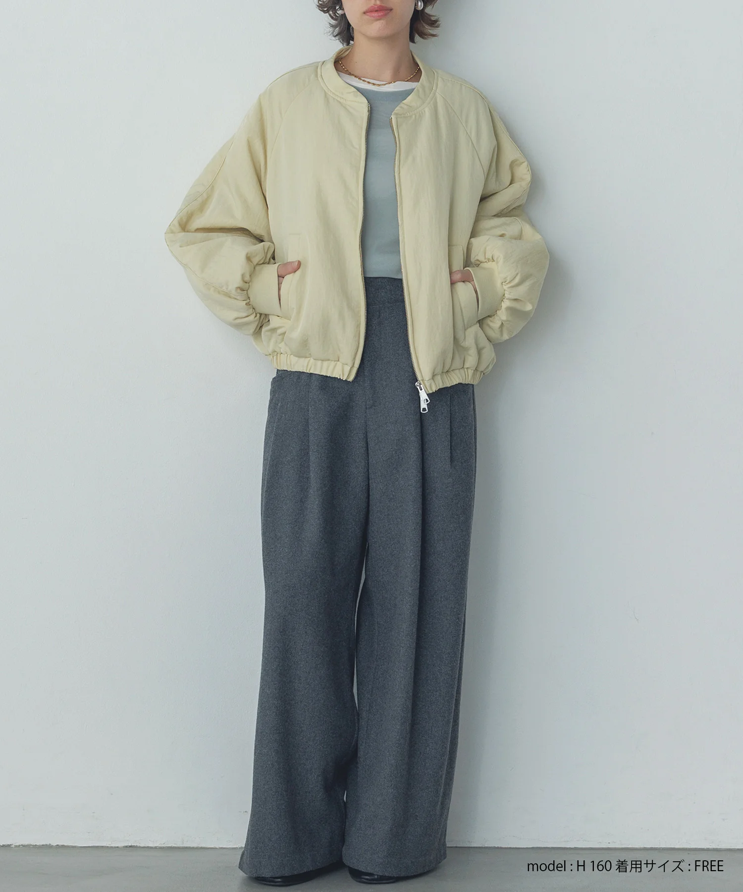 ナイロンツイル バルーンブルゾン